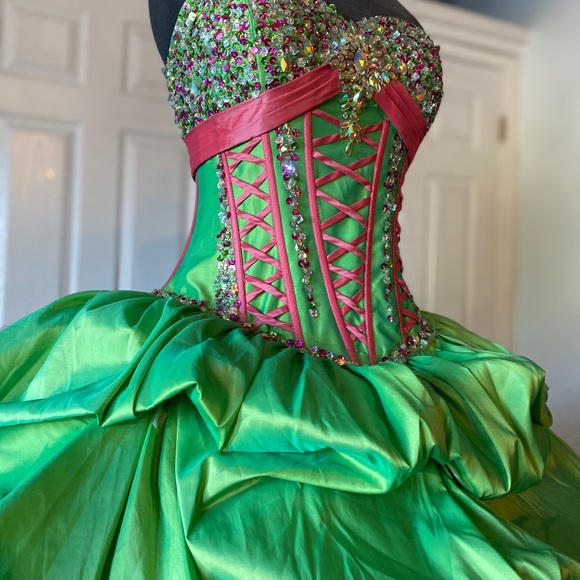 Green Quinceañera Dress - Picture 2 of 3